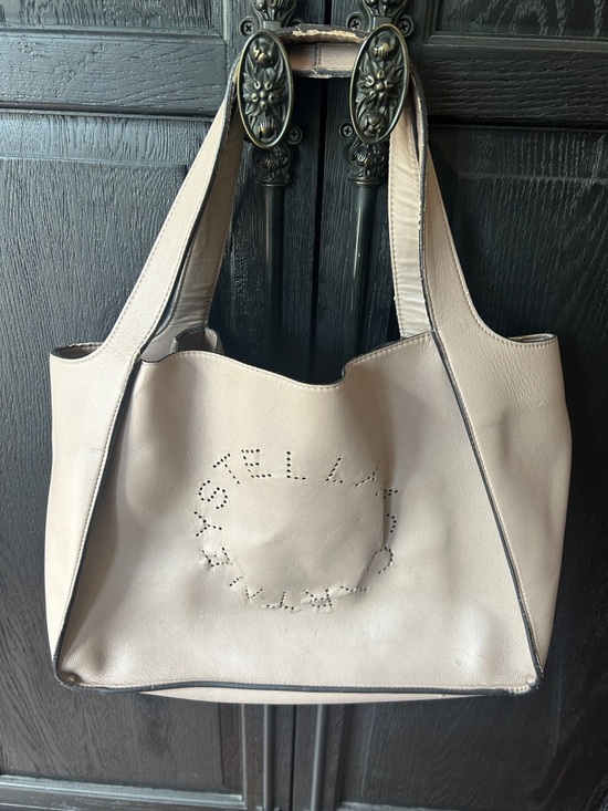 Stella McCartney Handbags - Stella McCartney Light Beige Perforated Logo Tote Authentic